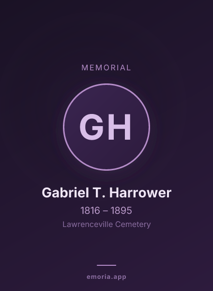 Memorial portrait of Gabriel T. Harrower