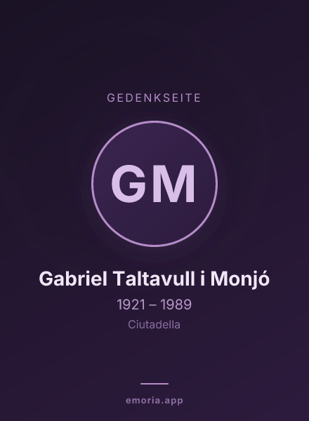 Gedenkportrait von Gabriel Taltavull i Monjó