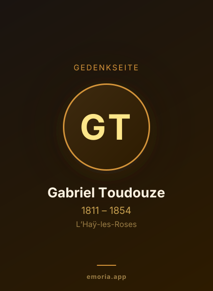 Gedenkportrait von Gabriel Toudouze