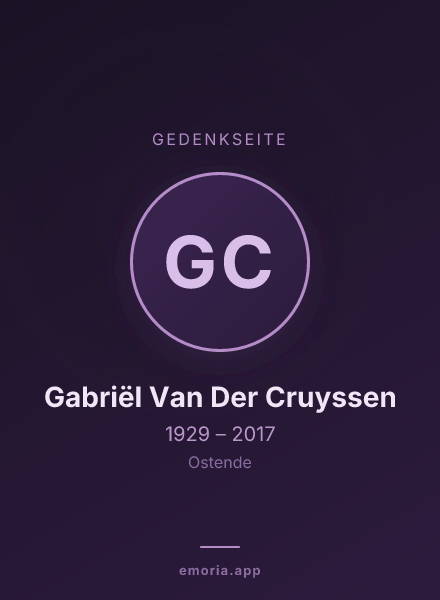 Gedenkportrait von Gabriël Van Der Cruyssen