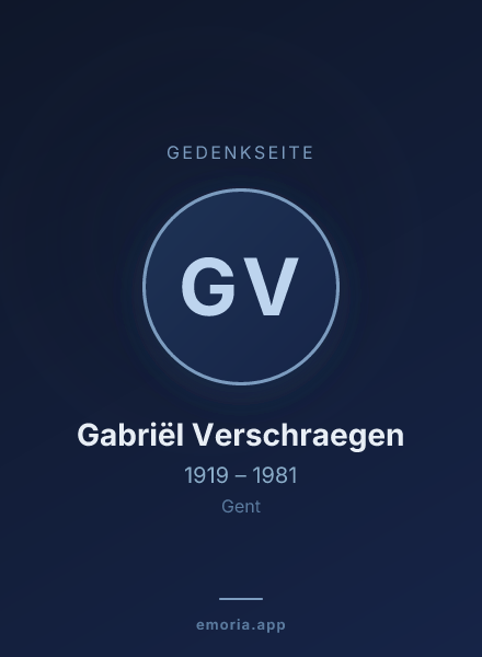 Gedenkportrait von Gabriël Verschraegen