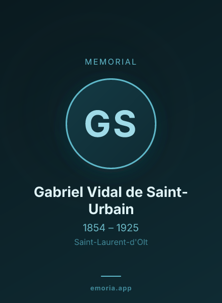 Memorial portrait of Gabriel Vidal de Saint-Urbain