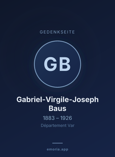 Gedenkportrait von Gabriel-Virgile-Joseph Baus