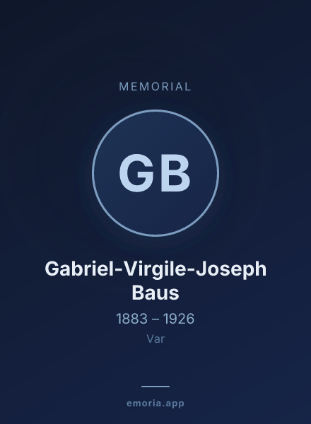 Memorial portrait of Gabriel-Virgile-Joseph Baus