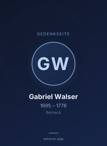 Gedenkportrait von Gabriel Walser