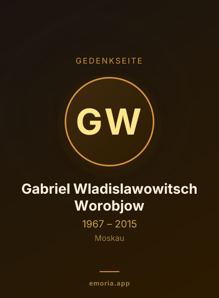 Gedenkportrait von Gabriel Wladislawowitsch Worobjow