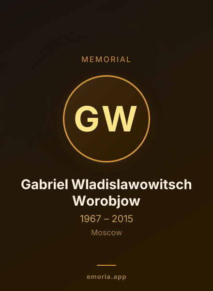 Memorial portrait of Gabriel Wladislawowitsch Worobjow