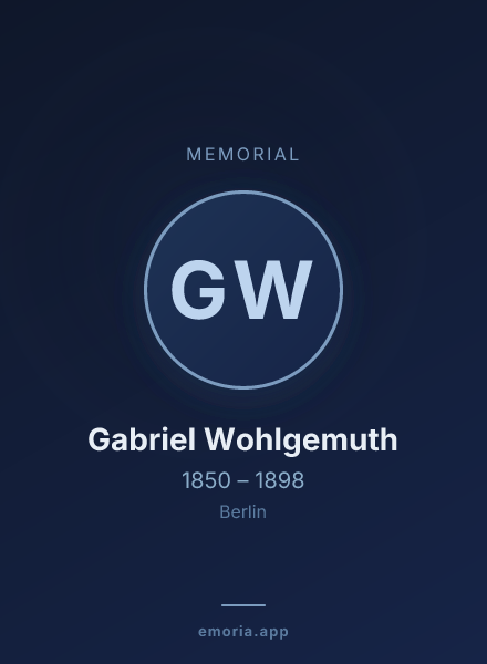 Memorial portrait of Gabriel Wohlgemuth