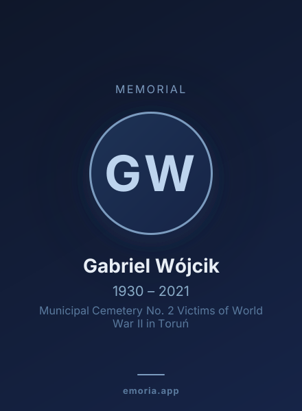 Memorial portrait of Gabriel Wójcik
