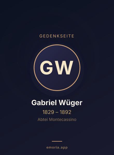 Gedenkportrait von Gabriel Wüger