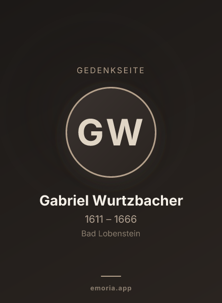 Gedenkportrait von Gabriel Wurtzbacher