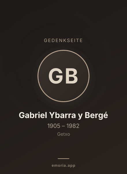 Gedenkportrait von Gabriel Ybarra y Bergé