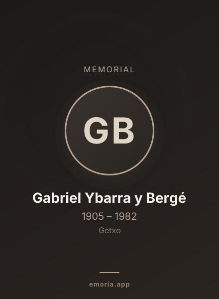Memorial portrait of Gabriel Ybarra y Bergé