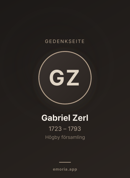 Gedenkportrait von Gabriel Zerl