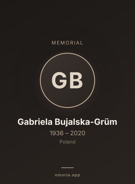 Memorial portrait of Gabriela Bujalska-Grüm