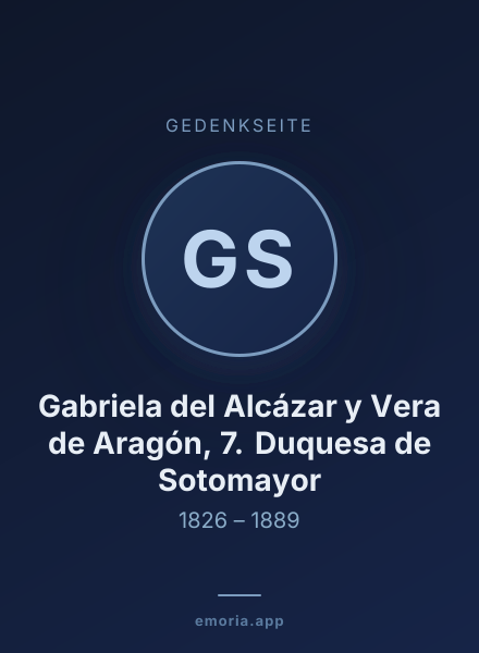 Gedenkportrait von Gabriela del Alcázar y Vera de Aragón, 7. Duquesa de Sotomayor