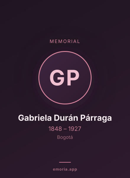 Memorial portrait of Gabriela Durán Párraga