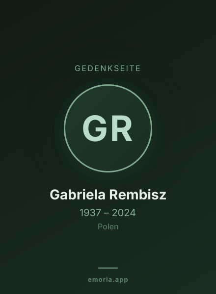 Gedenkportrait von Gabriela Rembisz
