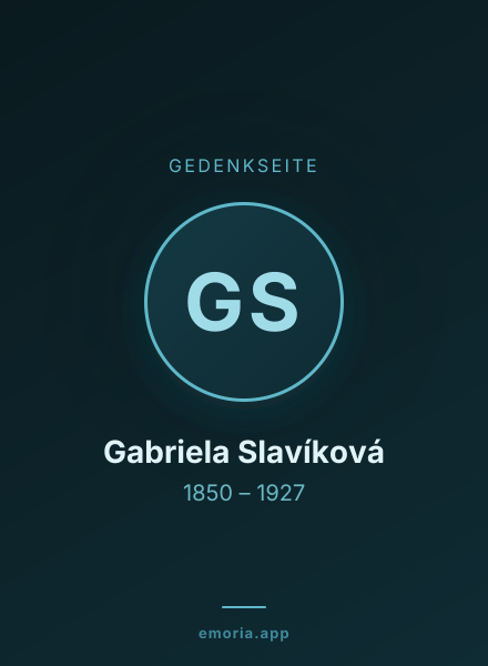 Gedenkportrait von Gabriela Slavíková