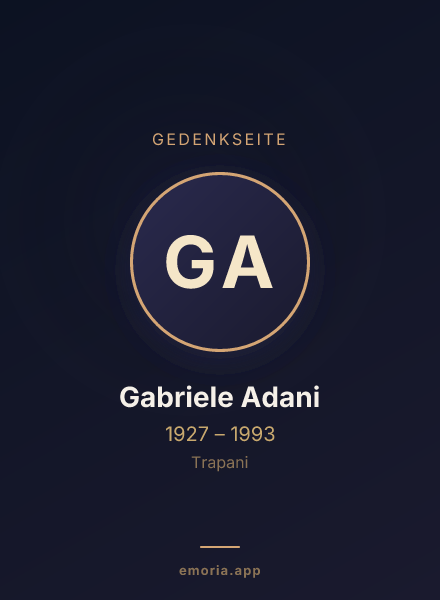 Gedenkportrait von Gabriele Adani
