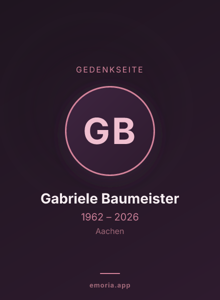 Gedenkportrait von Gabriele Baumeister