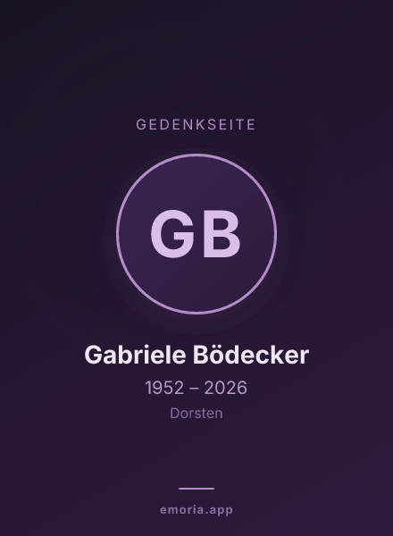Gedenkportrait von Gabriele Bödecker