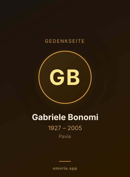 Gedenkportrait von Gabriele Bonomi