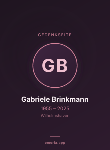 Gedenkportrait von Gabriele Brinkmann