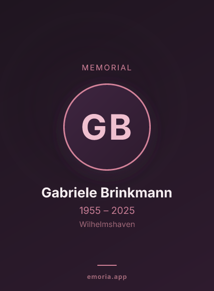 Memorial portrait of Gabriele Brinkmann