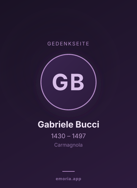 Gedenkportrait von Gabriele Bucci