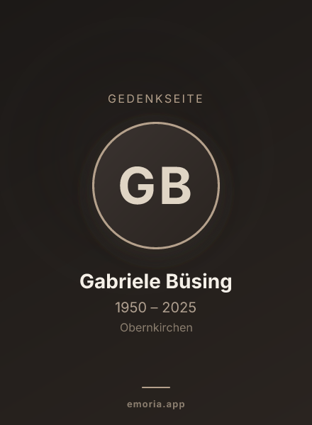 Gedenkportrait von Gabriele Büsing