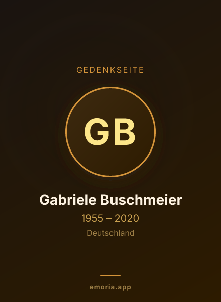 Gedenkportrait von Gabriele Buschmeier