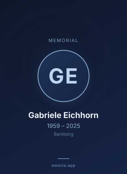 Memorial portrait of Gabriele Eichhorn