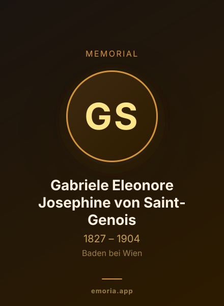 Memorial portrait of Gabriele Eleonore Josephine von Saint-Genois