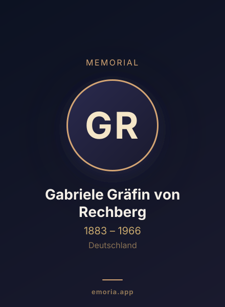 Memorial portrait of Gabriele Gräfin von Rechberg
