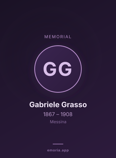 Memorial portrait of Gabriele Grasso