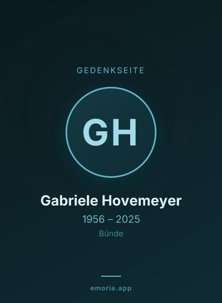 Gedenkportrait von Gabriele Hovemeyer