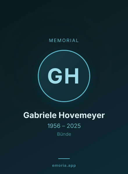 Memorial portrait of Gabriele Hovemeyer