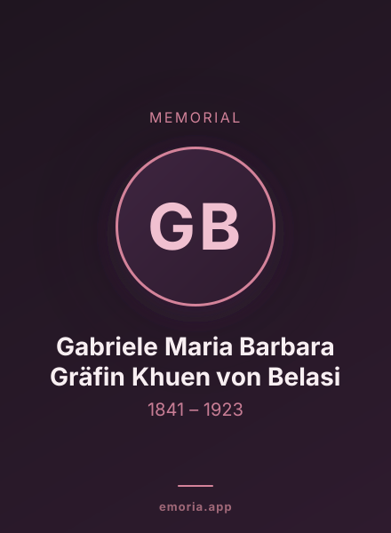 Memorial portrait of Gabriele Maria Barbara Gräfin Khuen von Belasi