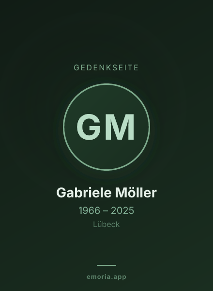 Gedenkportrait von Gabriele Möller