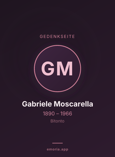 Gedenkportrait von Gabriele Moscarella