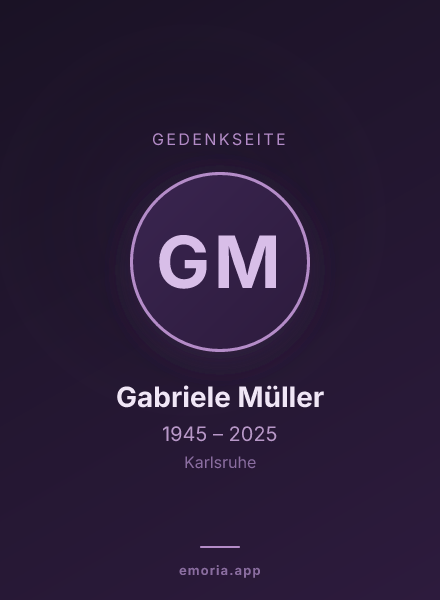 Gedenkportrait von Gabriele Müller