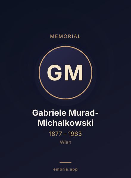 Memorial portrait of Gabriele Murad-Michalkowski