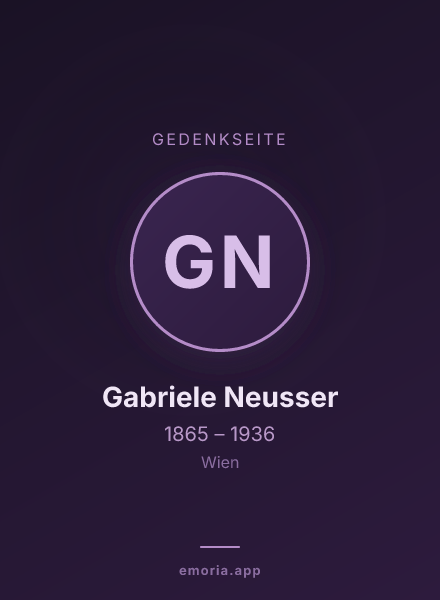 Gedenkportrait von Gabriele Neusser