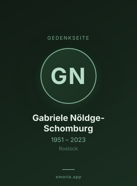 Gedenkportrait von Gabriele Nöldge-Schomburg