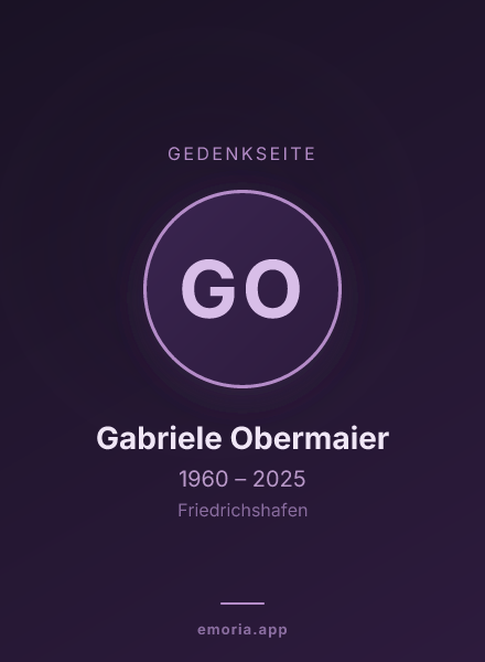Gedenkportrait von Gabriele Obermaier