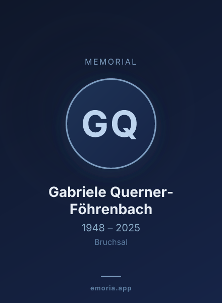 Memorial portrait of Gabriele Querner-Föhrenbach