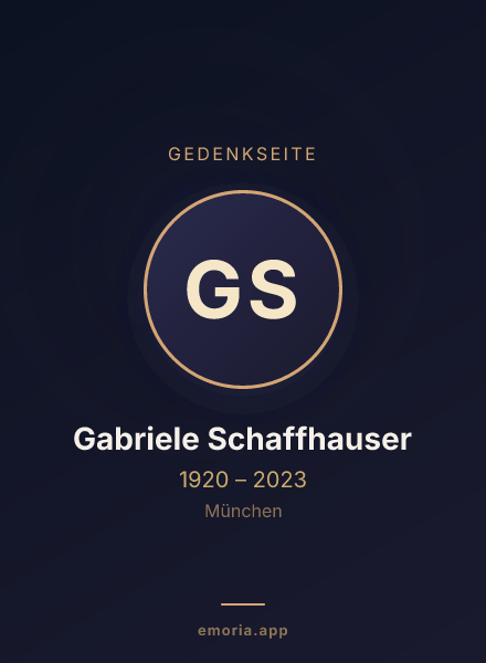 Gedenkportrait von Gabriele Schaffhauser