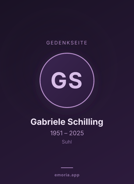 Gedenkportrait von Gabriele Schilling