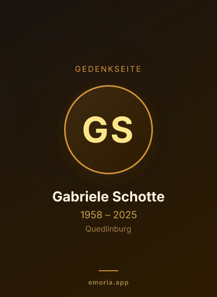 Gedenkportrait von Gabriele Schotte
